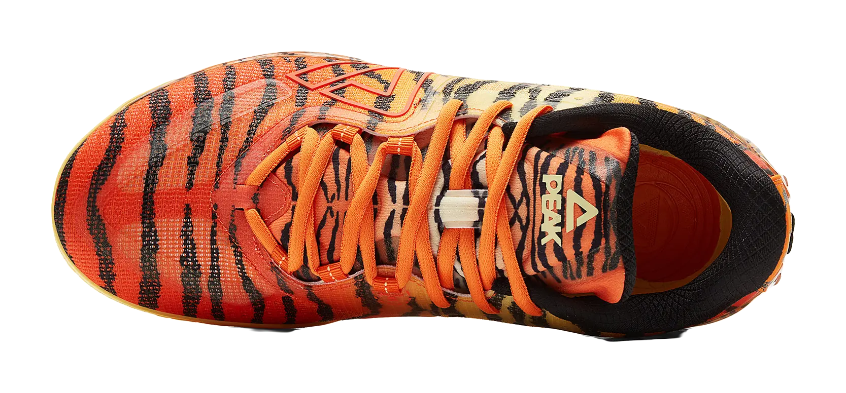 PEAK Cushioning And Abrasion Resistant Coverage Low Top Basketball Shoes Mens Orange Yellow Black  vjsneaker.com