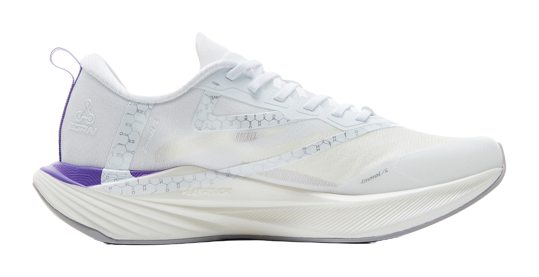 PEAK Cushioning Anti-Slip And Wear-Resistant Rebound Low-Top Running Shoes Men's Large White Purple 