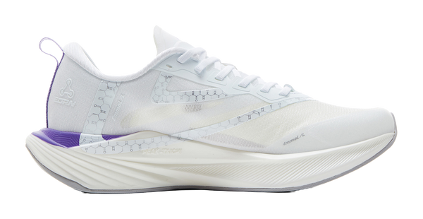 PEAK Cushioning Anti-Slip And Wear-Resistant Rebound Low-Top Running Shoes Men's Large White Purple 