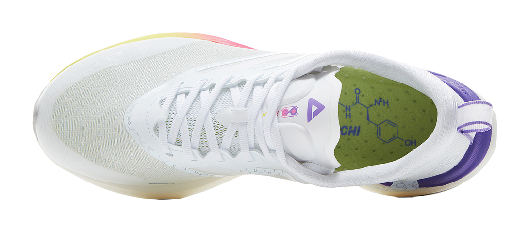 PEAK Cushioning Anti-Slip And Wear-Resistant Rebound Low-Top Running Shoes Men's Large White Purple 