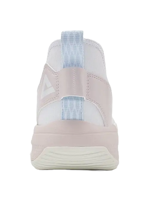 PEAK Cushioning, Slip Resistant, Abrasion Resistant, Lightweight, Rebound Low top Basketball Shoes Womens White Pink 