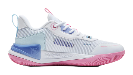 PEAK Hero 2 Basketball Shoes Mens Low top All White Fine Blue 