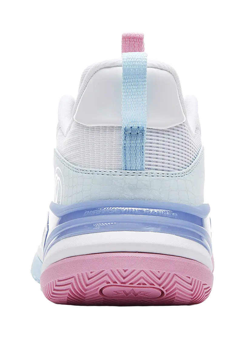 PEAK Hero 2 Basketball Shoes Mens Low top All White Fine Blue 