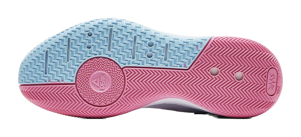 PEAK Hero 2 Basketball Shoes Mens Low top All White Fine Blue 