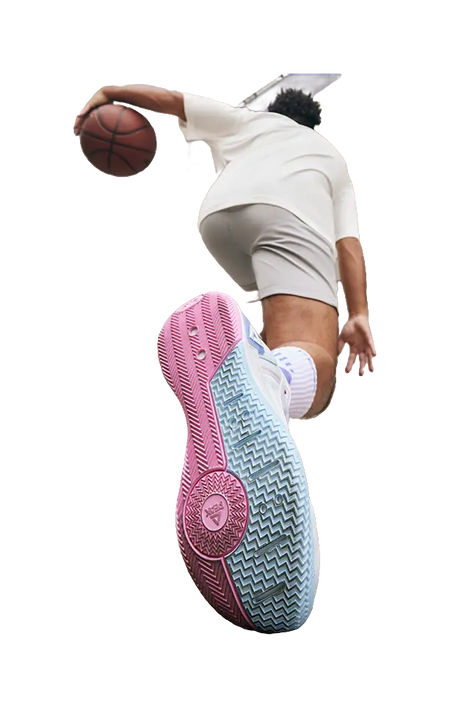 PEAK Hero 2 Basketball Shoes Mens Low top All White Fine Blue 