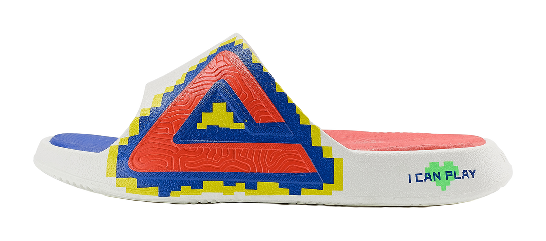 PEAK Slide Slippers Men's Ecru Orange Red 