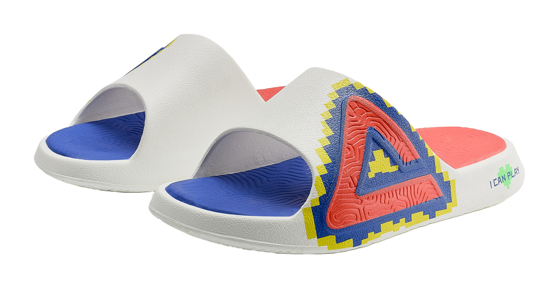 PEAK Slide Slippers Men's Ecru Orange Red 