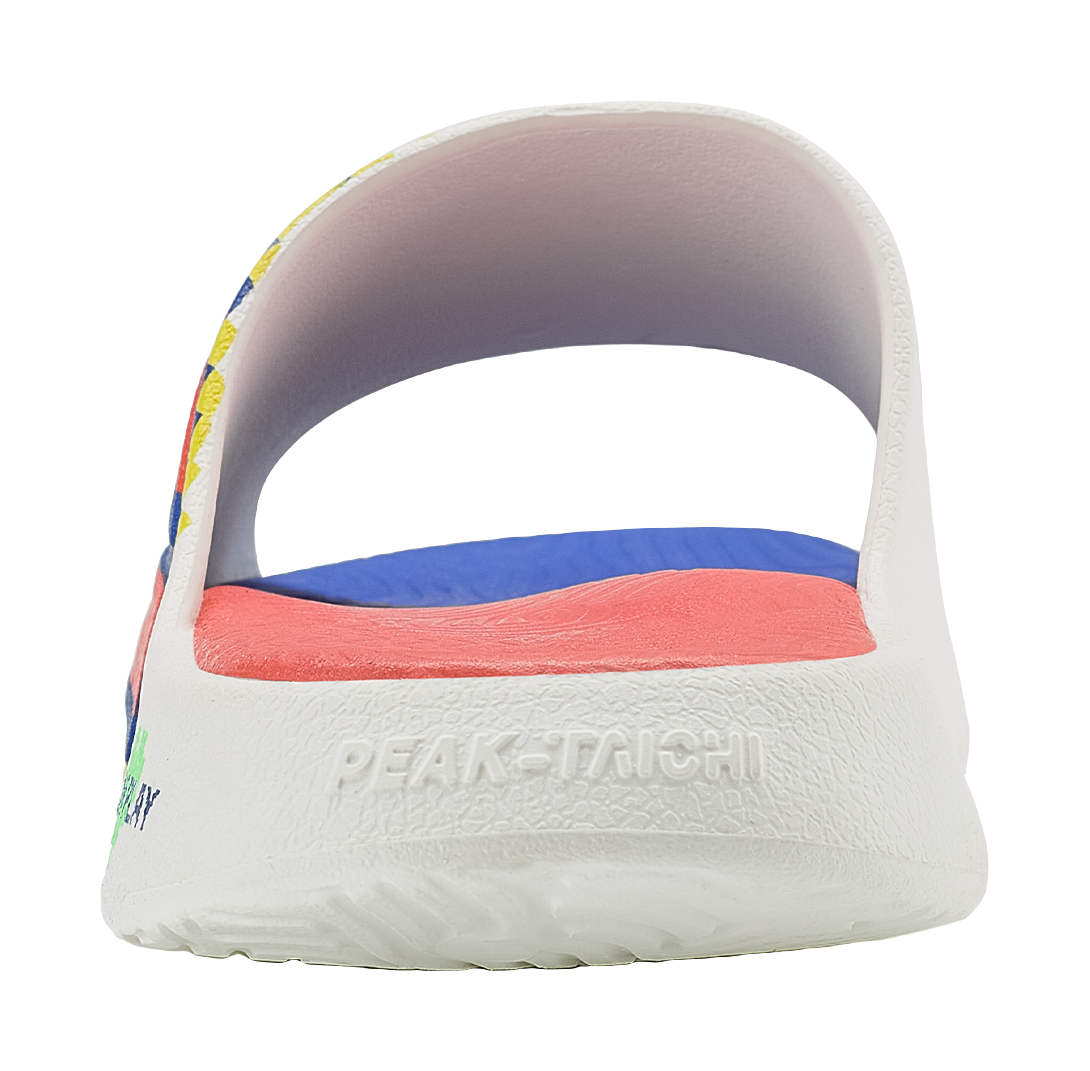 PEAK Slide Slippers Men's Ecru Orange Red 