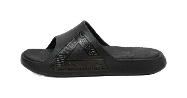 PEAK Slip Resistant Abrasion Resistant Slide Slippers Unisex Black 