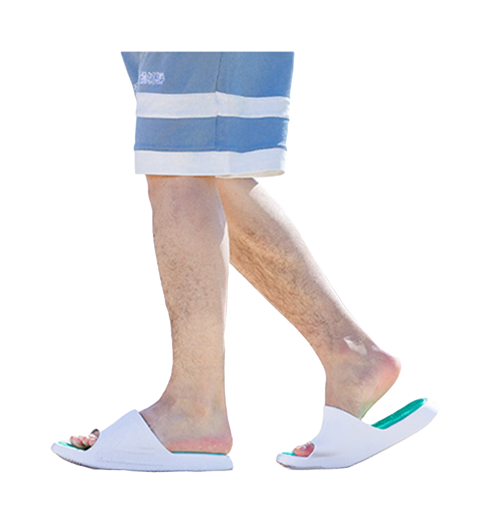 PEAK Slip Resistant Abrasion Resistant Slide Slippers Unisex White 