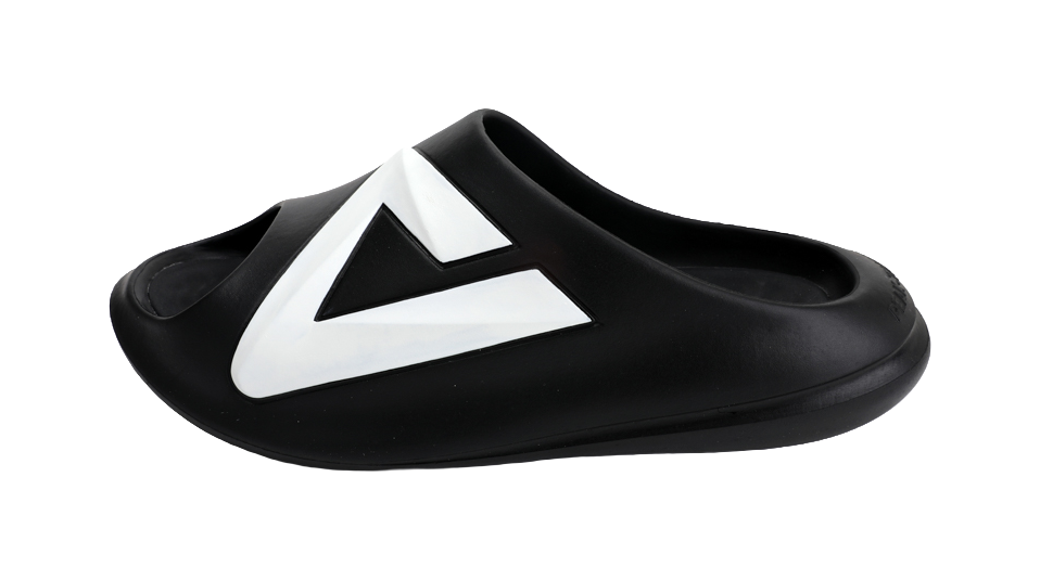 PEAK Slip Resistant Abrasion Resistant Taichi Chubby Slippers, Sports Slippers Unisex Black Milk White 