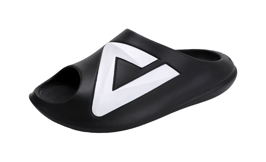 PEAK Slip Resistant Abrasion Resistant Taichi Chubby Slippers, Sports Slippers Unisex Black Milk White 