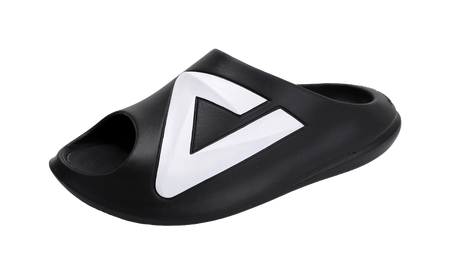 PEAK Slip Resistant Abrasion Resistant Taichi Chubby Slippers, Sports Slippers Unisex Black Milk White 