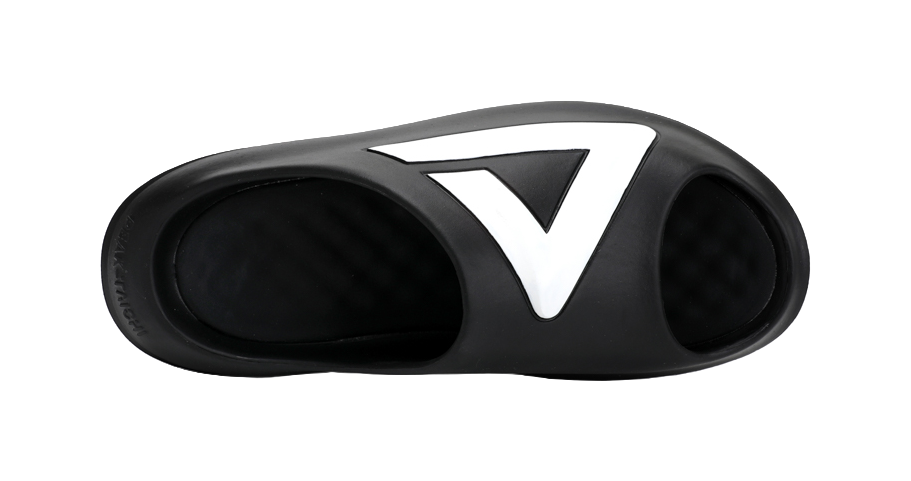 PEAK Slip Resistant Abrasion Resistant Taichi Chubby Slippers, Sports Slippers Unisex Black Milk White 