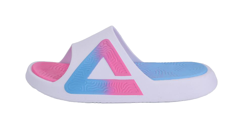 PEAK State Extremely Large Triangle 1.0 Slide Slippers Unisex White Pink Blue 