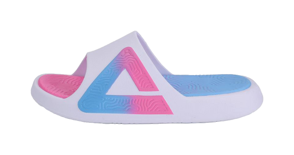 PEAK State Extremely Large Triangle 1.0 Slide Slippers Unisex White Pink Blue 