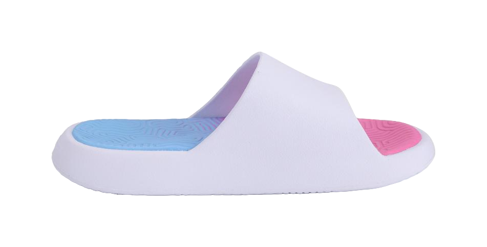 PEAK State Extremely Large Triangle 1.0 Slide Slippers Unisex White Pink Blue 
