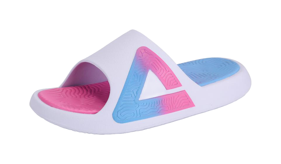 PEAK State Extremely Large Triangle 1.0 Slide Slippers Unisex White Pink Blue 
