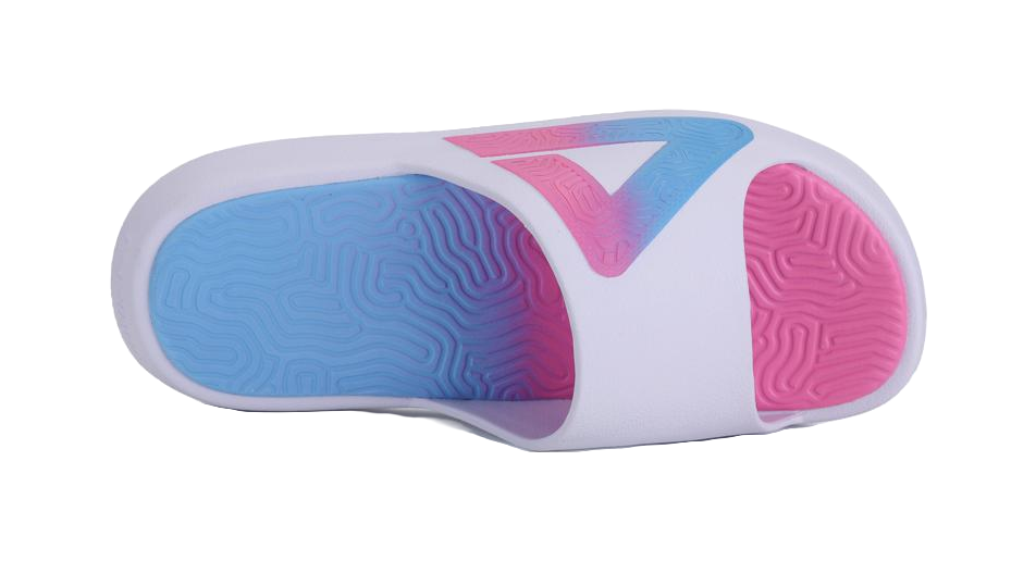 PEAK State Extremely Large Triangle 1.0 Slide Slippers Unisex White Pink Blue 