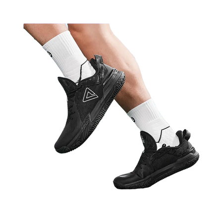 PEAK State Pole Abrasion Resistant Rebound Anti Twist Low Top Basketball Shoes Mens Black 
