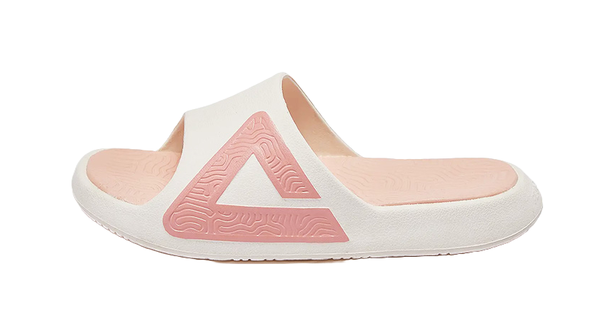 PEAK State Pole Classic Drag Quiet Slip Resistant Abrasion Resistant Slide Slippers Unisex White Pink 