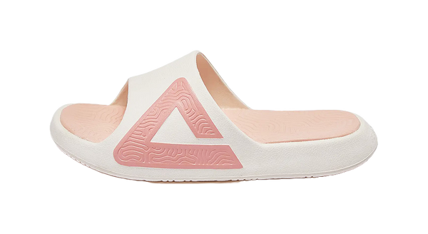 PEAK State Pole Classic Drag Quiet Slip Resistant Abrasion Resistant Slide Slippers Unisex White Pink 