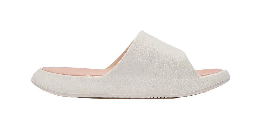 PEAK State Pole Classic Drag Quiet Slip Resistant Abrasion Resistant Slide Slippers Unisex White Pink 