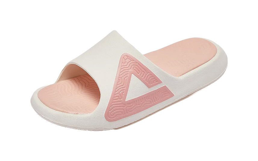 PEAK State Pole Classic Drag Quiet Slip Resistant Abrasion Resistant Slide Slippers Unisex White Pink 