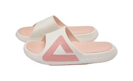 PEAK State Pole Classic Drag Quiet Slip Resistant Abrasion Resistant Slide Slippers Unisex White Pink 