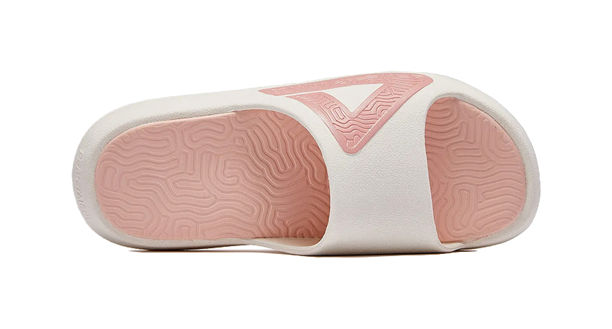 PEAK State Pole Classic Drag Quiet Slip Resistant Abrasion Resistant Slide Slippers Unisex White Pink 