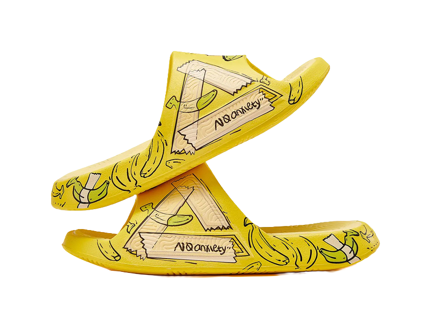 PEAK State Pole Classic Drag Quiet Slip Resistant Cushioning Slide Slippers Unisex Orange Yellow Black 