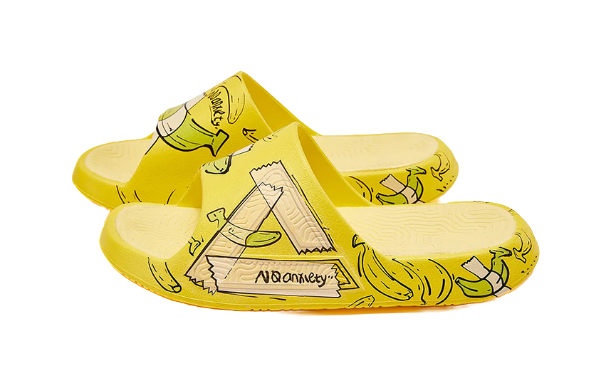 PEAK State Pole Classic Drag Quiet Slip Resistant Cushioning Slide Slippers Unisex Orange Yellow Black 