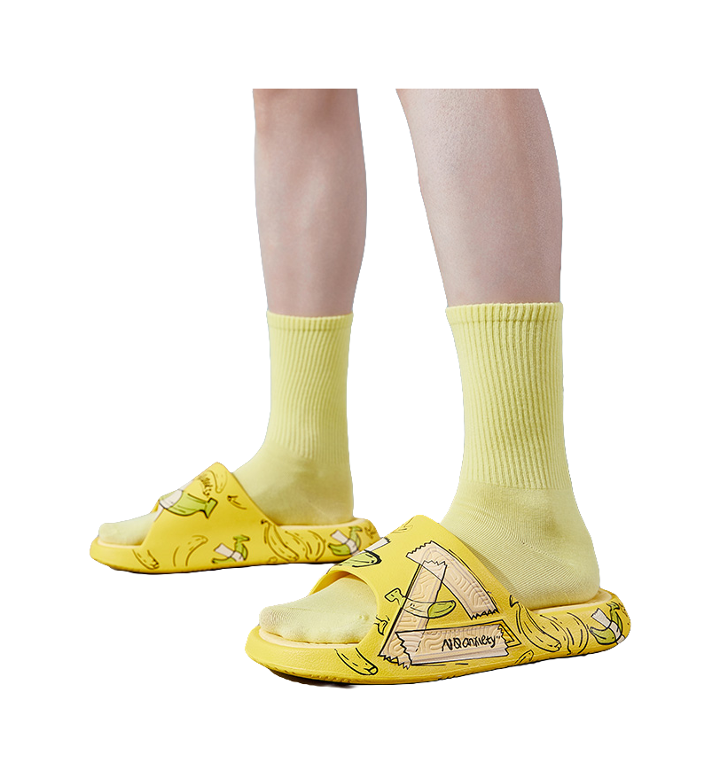 PEAK State Pole Classic Drag Quiet Slip Resistant Cushioning Slide Slippers Unisex Orange Yellow Black 