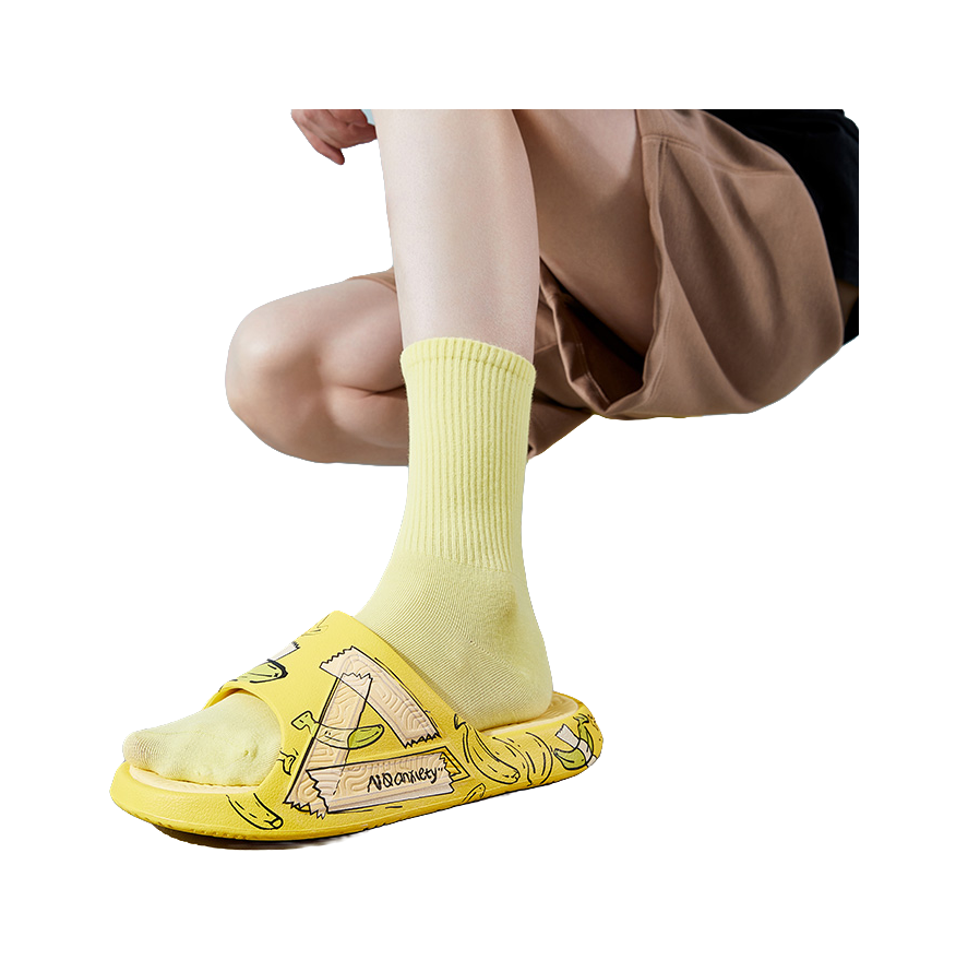 PEAK State Pole Classic Drag Quiet Slip Resistant Cushioning Slide Slippers Unisex Orange Yellow Black 