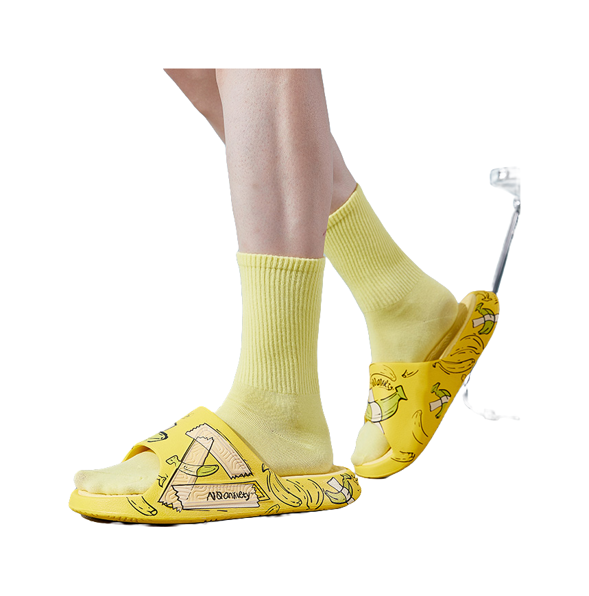 PEAK State Pole Classic Drag Quiet Slip Resistant Cushioning Slide Slippers Unisex Orange Yellow Black 