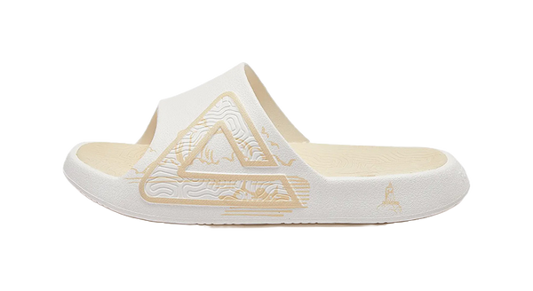 PEAK State Pole Classic Drag Quiet Slip Resistant Cushioning Slide Slippers Unisex White Light Khaki 