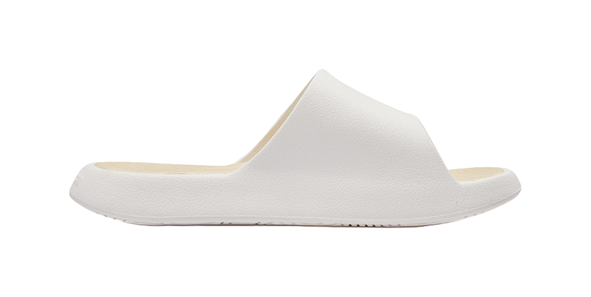 PEAK State Pole Classic Drag Quiet Slip Resistant Cushioning Slide Slippers Unisex White Light Khaki 