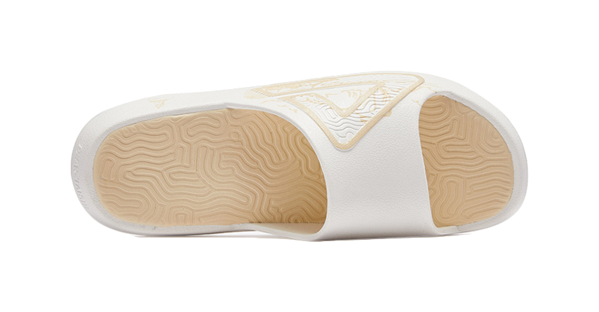 PEAK State Pole Classic Drag Quiet Slip Resistant Cushioning Slide Slippers Unisex White Light Khaki 