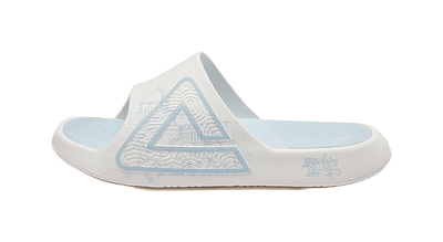 PEAK State Pole Classic Drag Slides - Egret Island Summer Edition, Slip-Resistant & Cushioned Unisex White Blue 
