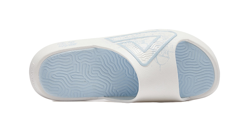 PEAK State Pole Classic Drag Slides - Egret Island Summer Edition, Slip-Resistant & Cushioned Unisex White Blue 