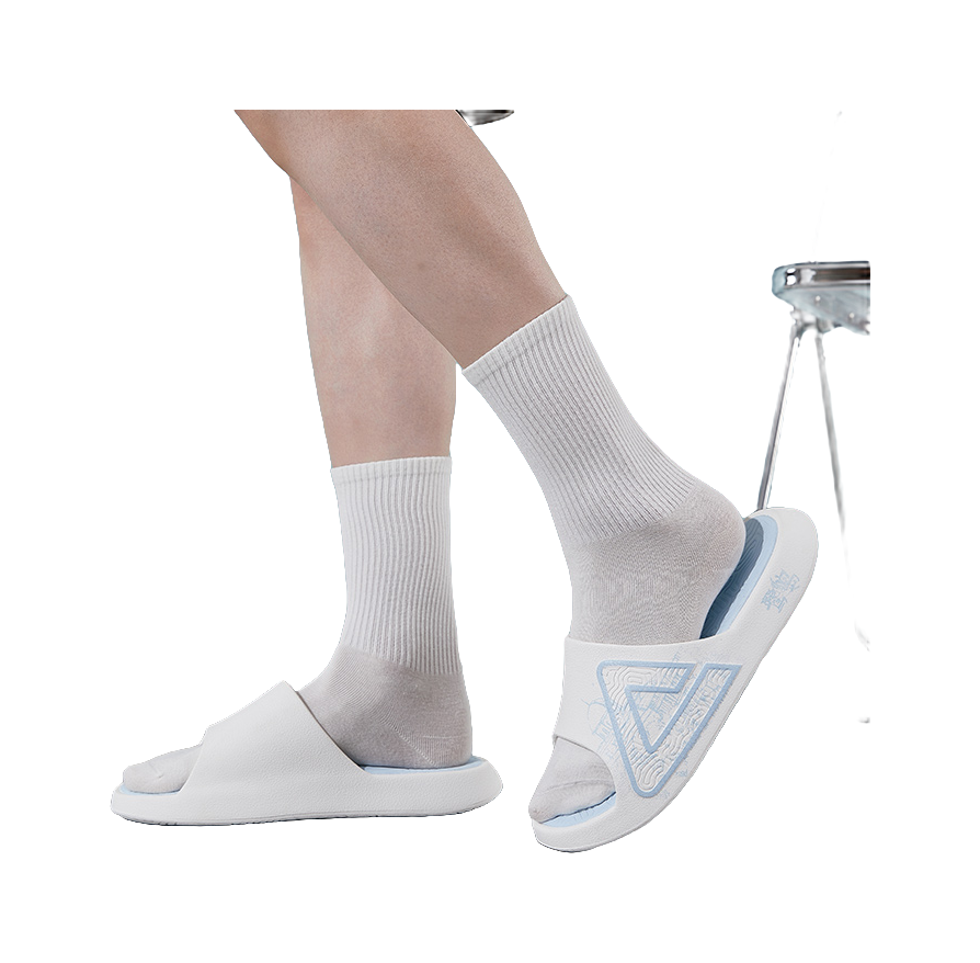 PEAK State Pole Classic Drag Slides - Egret Island Summer Edition, Slip-Resistant & Cushioned Unisex White Blue 