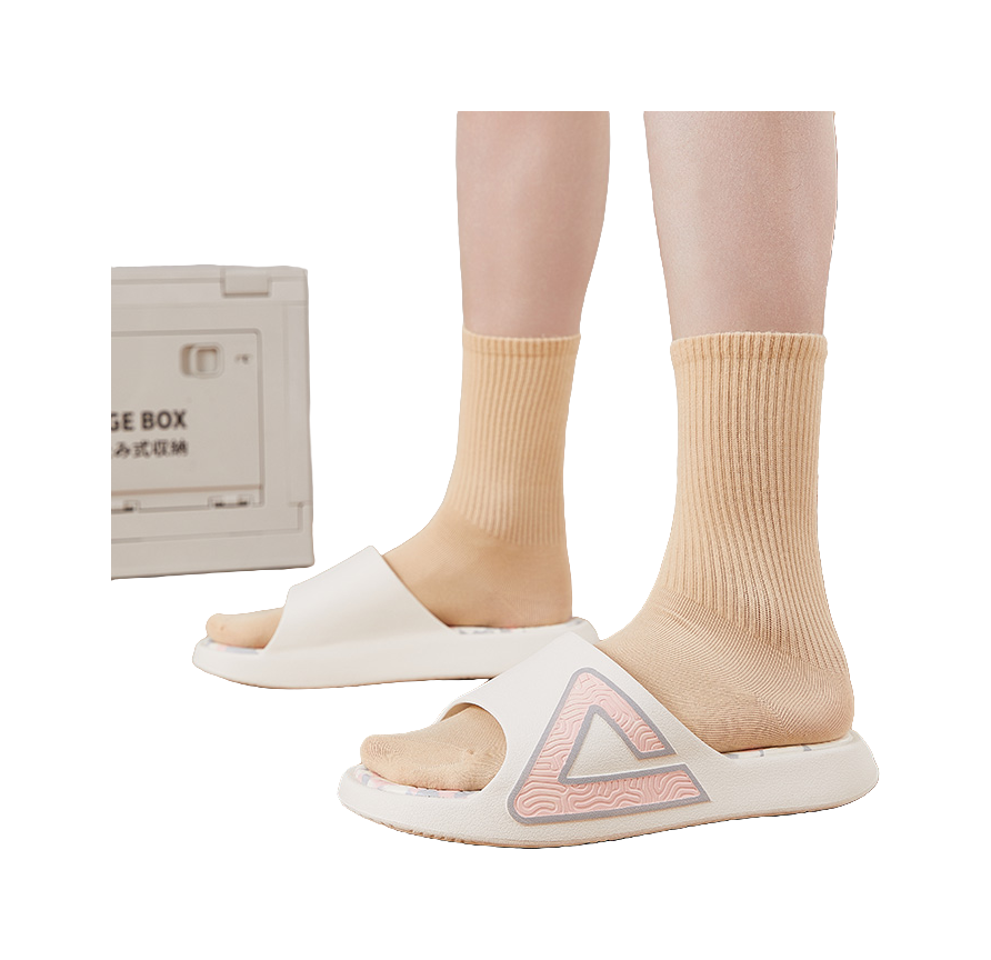 PEAK State Pole Classic Drag Slides - Milk Coffee Colorway, Silent & Slip-Resistant Unisex Canvas White Powder 