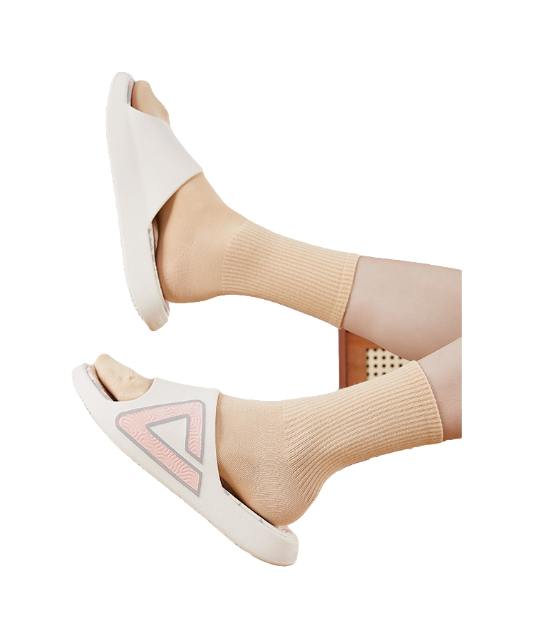 PEAK State Pole Classic Drag Slides - Milk Coffee Colorway, Silent & Slip-Resistant Unisex Canvas White Powder 