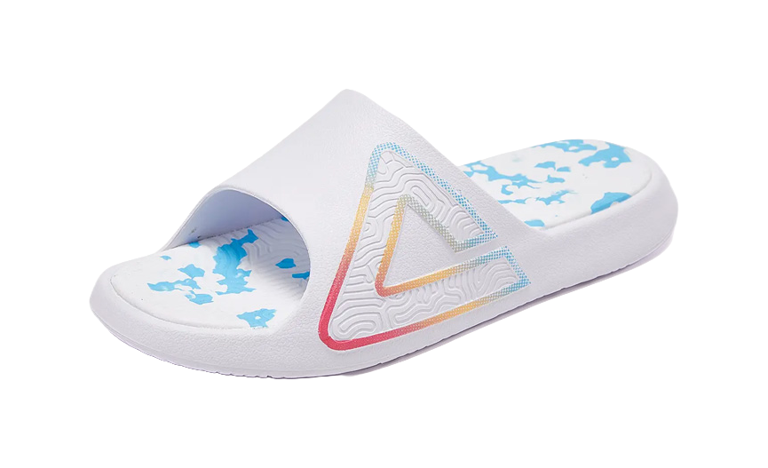 PEAK State Pole Classic Drag Slip Resistant Abrasion Resistant Cushioning Slide Slippers Unisex White Blue 