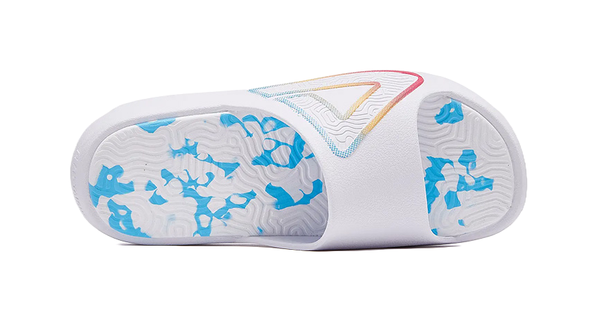 PEAK State Pole Classic Drag Slip Resistant Abrasion Resistant Cushioning Slide Slippers Unisex White Blue 