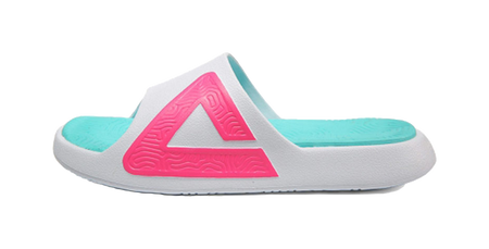 PEAK State Pole Foam Sole EVA Slip Resistant Slide Slippers Unisex White Rose Red 