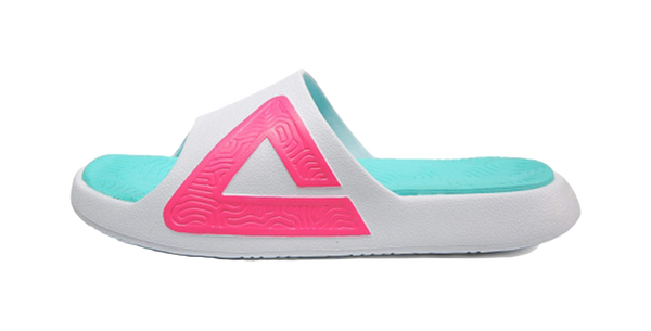 PEAK State Pole Foam Sole EVA Slip Resistant Slide Slippers Unisex White Rose Red 