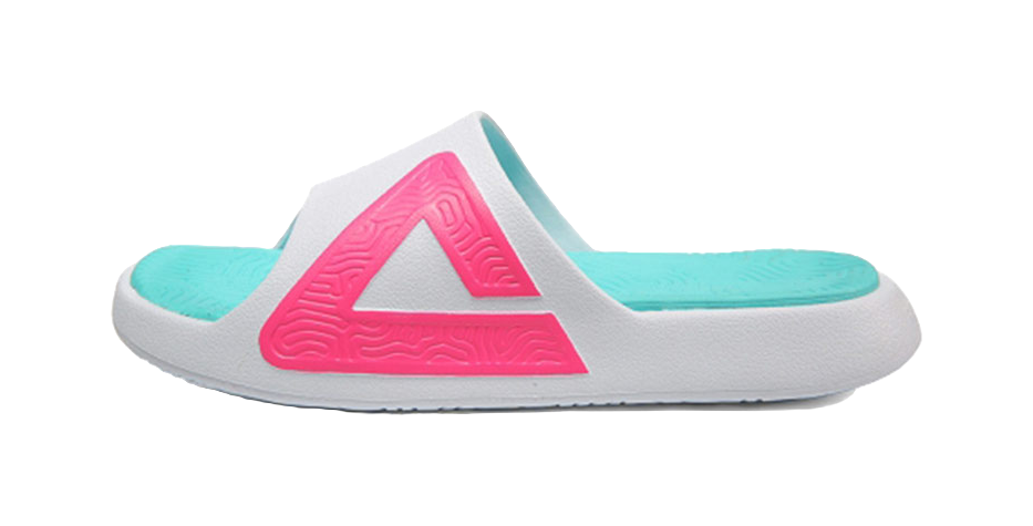 PEAK State Pole Foam Sole EVA Slip Resistant Slide Slippers Unisex White Rose Red 