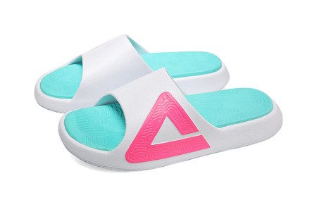 PEAK State Pole Foam Sole EVA Slip Resistant Slide Slippers Unisex White Rose Red 