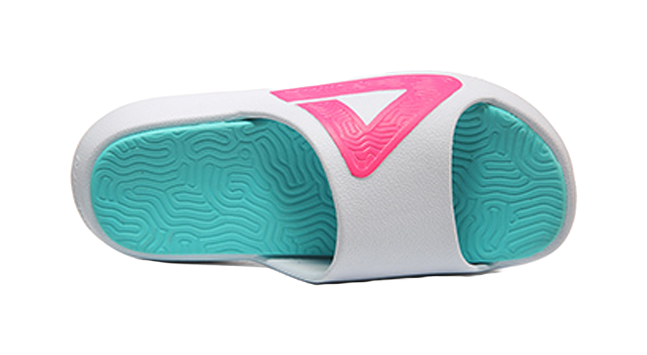 PEAK State Pole Foam Sole EVA Slip Resistant Slide Slippers Unisex White Rose Red 